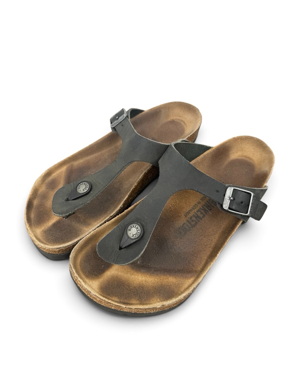 Birkenstock Women’s Thong Gizeh Black Sandal Slip On Leather